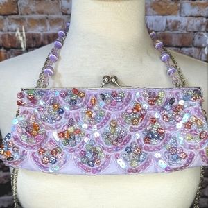 Women Far Nine Evening Beaded Clutch Purse (080036-902)